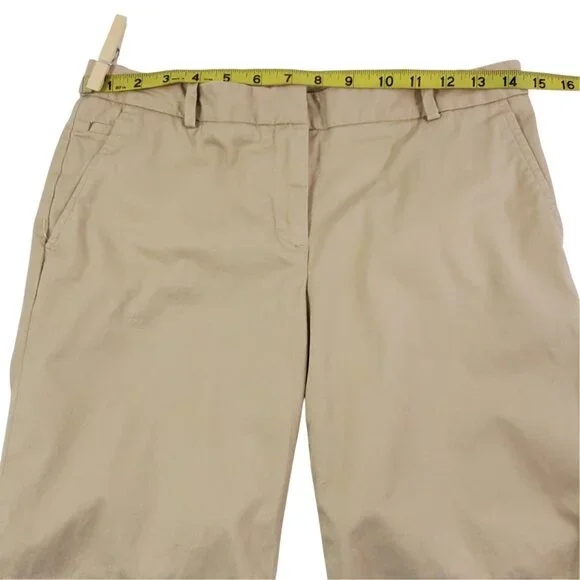 Talbots Petite Flat Front Shorts Women’s Khaki Casual Chinos - Size 4P - Picture 6 of 9